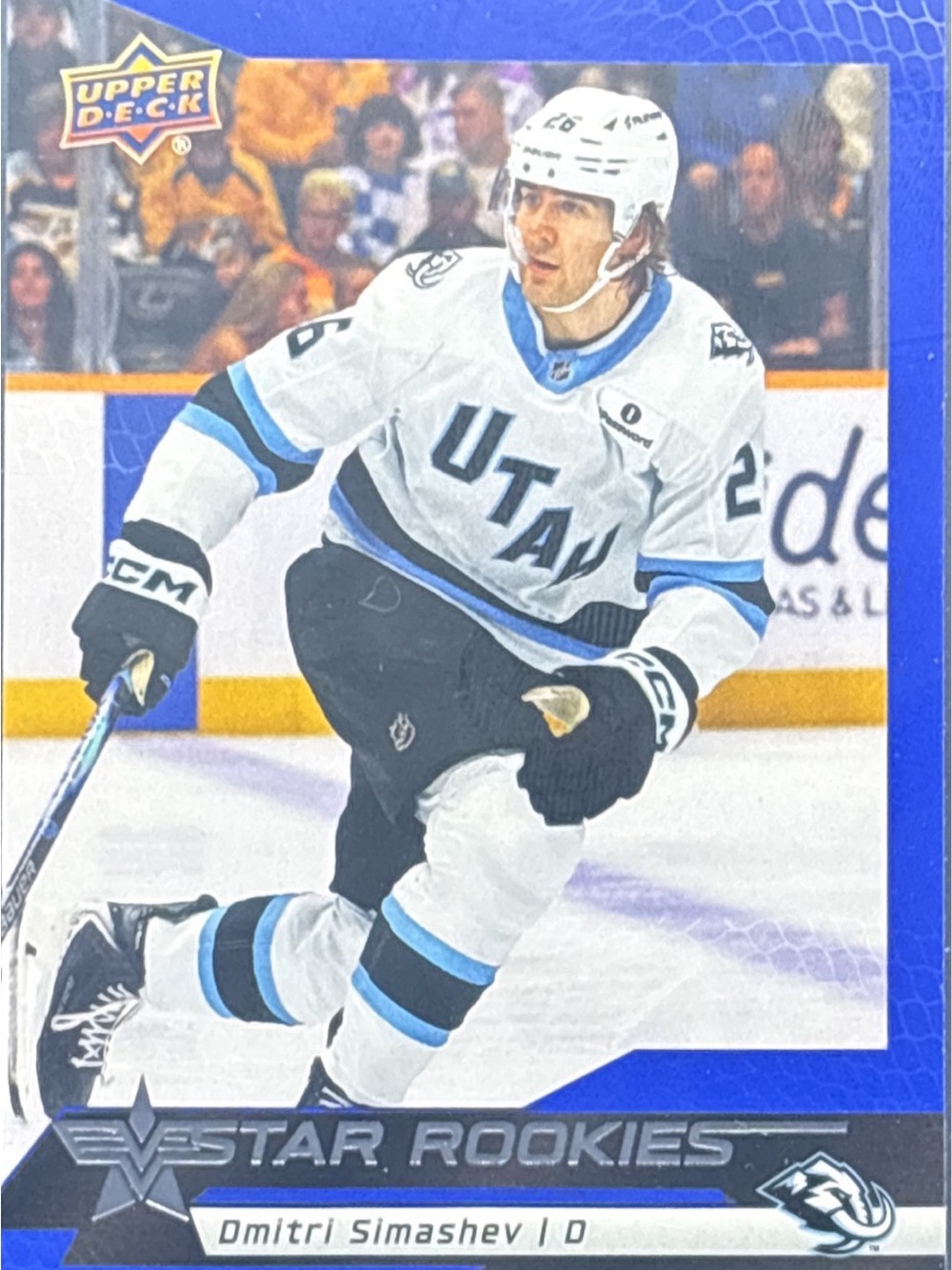 Upper Deck Blue Utah Hockey Rookie Card - Dmitri Simashev